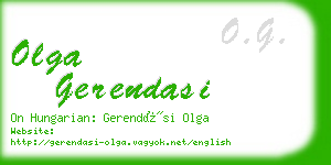 olga gerendasi business card